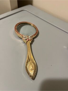 Vintage Argento SC Silver Magnifying Glass Dragonfly Handle w/ Enamel Detailing